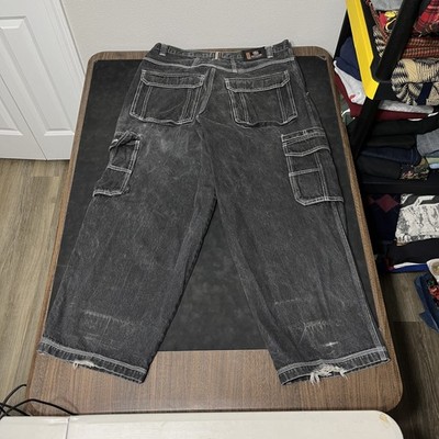 Musso Jeans JNCO Baggy Charcoal Cargo Carpenter Baggy Denim Southpole Y2K Russia