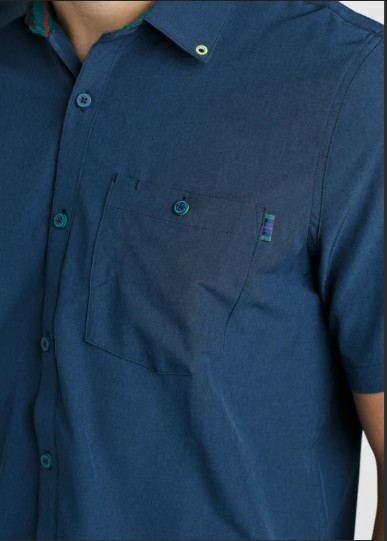 William Murray Blue Button Up Performance Golf St… - image 2