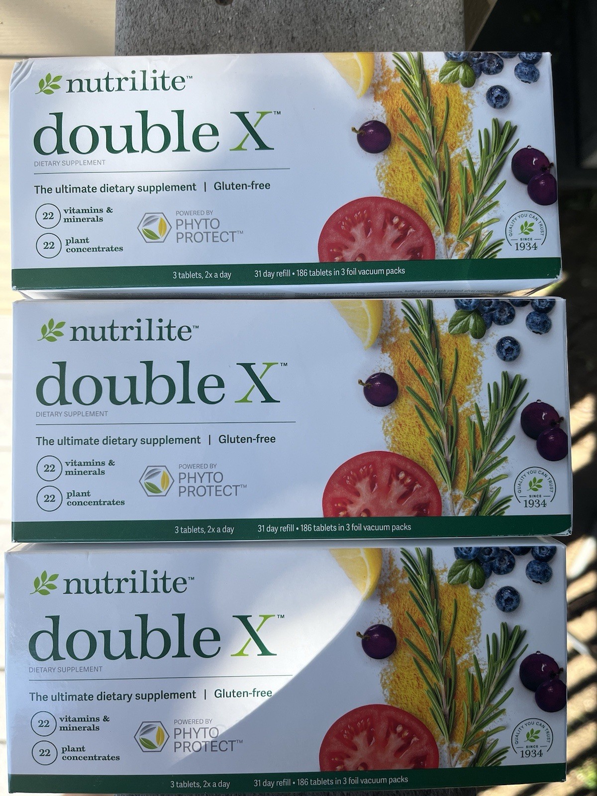 3 PACKS AMWAY Nutriway Nutrilite DOUBLE X Phyto Multivitamin 31 Day -Exp 11/2026