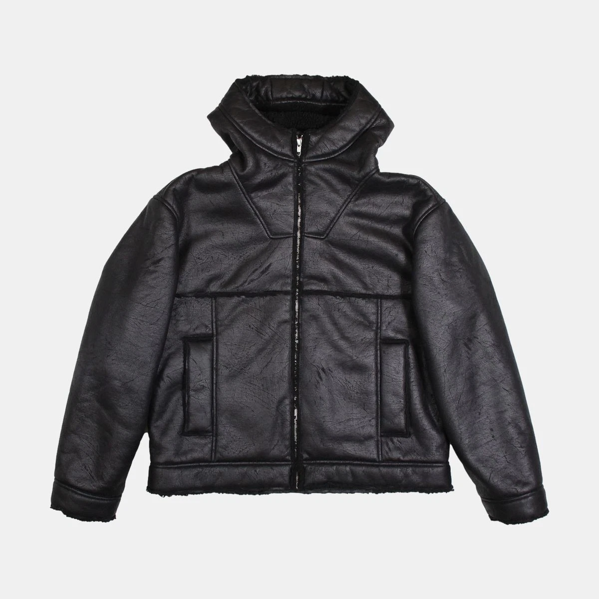 Veste à capuche Supreme Faux Shearling / Taille M / Mi longue / Homme / Noir /...