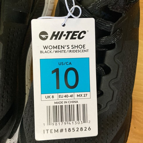 Hi Tec Ladies' Trail Shoe, Mesh Lining Lace Closure Black Size 10 - Picture 8 of 11