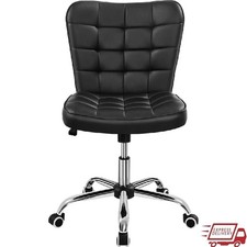 Ergonomic Armless Office Chair 360  Swivel Adjustable Height Rocking Function US