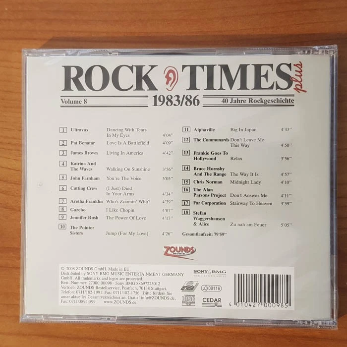 VARIOUS Audio Rock Times Plus Vol. 8 1983/86  NEU SEALED (CD) - Bild 2 von 2