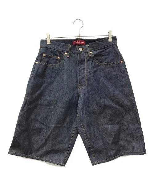 Short en denim Supreme pour homme baggy rigide selvedge décontracté 32 pouces d'occasion