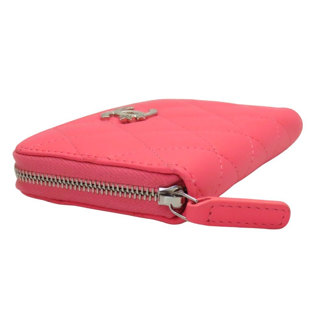 Used CHANEL AP3728 Coin Case Pink Coco Mark Star Lambskin Wallet image 5
