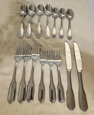 15 Pc. Lot Of ONEIDA WALSTON Pattern Stainless Steel Flatware 