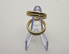 Vintage Modernist Gold Tone Split Open Coil With Bag Of Random Single Earrings. — photo 1