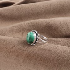 Natural Malachite Gemstone 925 Sterling Silver Jewelry Handmade Stylish Ring