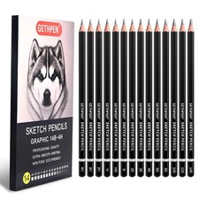 14 PCS Professional Drawing Sketching Graphite Pencil Set Art 14B To 4H
