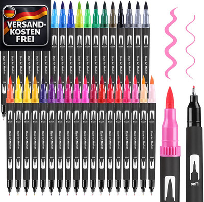 36 Farben Dual Brush Pen Set für Kalligrafie Manga und Bullet Journal