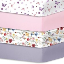 Crib Sheets 4 Pack, Baby Crib Sheets Fitted for Boys and Girls Breathable S...