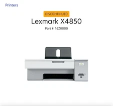 Lexmark X4850 All-in-One Wireless Inkjet Printer  W/Power Cord - Tested/Working