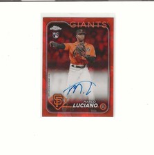 2024 TOPPS CHROME SAPPHIRE BASEBALL ORANGE SAPHHIRE MARCO LUCIANO RC AUTO #7/25