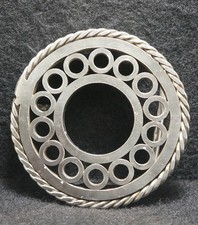 WJ03155 VINTAGE 1970s MACHINE SHOP MADE  GROUP OF CIRCLES  UNISEX BELT BUCKLE