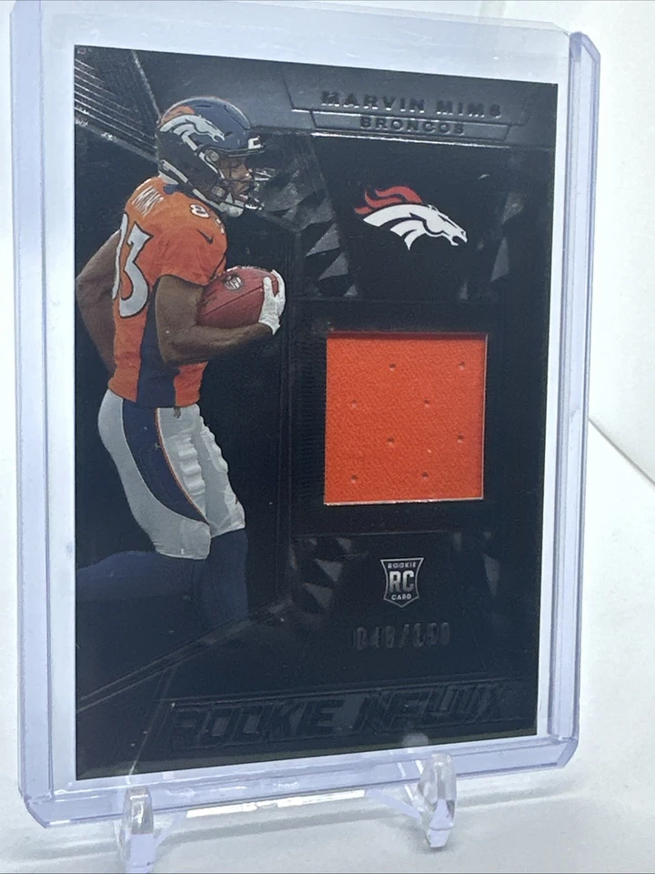 2023 Panini Black MARVIN MIMS Rookie Influx Royal JERSEY RC /150 Denver Broncos - Image 3 of 4