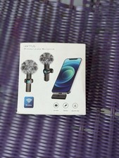 Leettus 2pcs Lavalier Wireless Microphone for iPhone iPad, YouTube, TikTok, Vlog