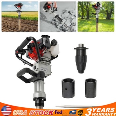 2 Stroke Gas Powered T Post Driver Fence Pile Driver Jack Hammer w/Chisel 32.7cc
