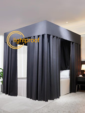 Blackout Canopy Bed Curtains 4 Corners Post Bed Canopy Curtains Lightproof Canop