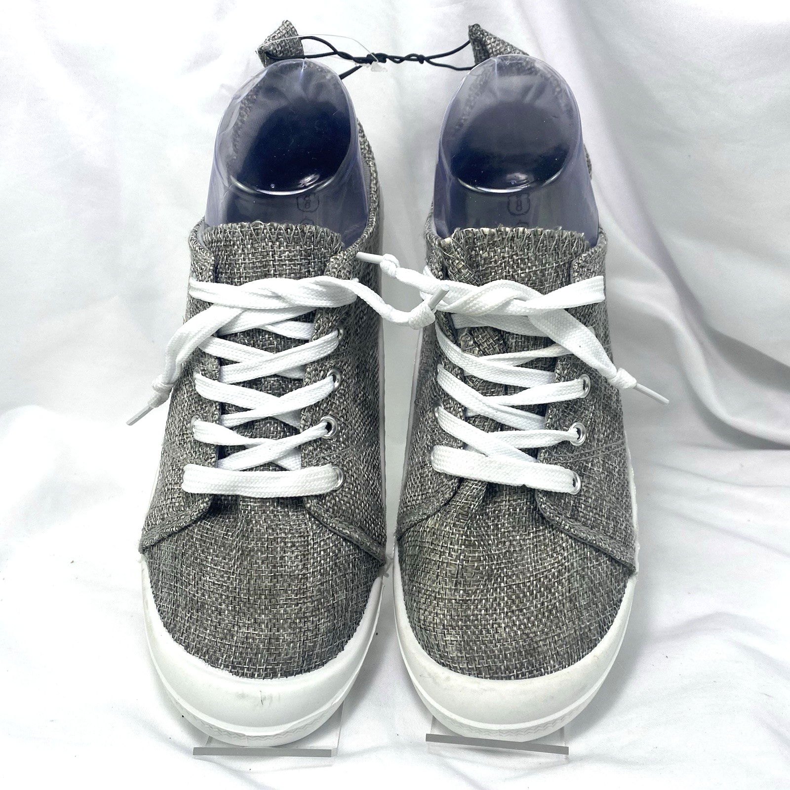 SAOLA SOLE MATES taglia 8 sneaker donna basse scarpe da tennis in tela GRIGIO