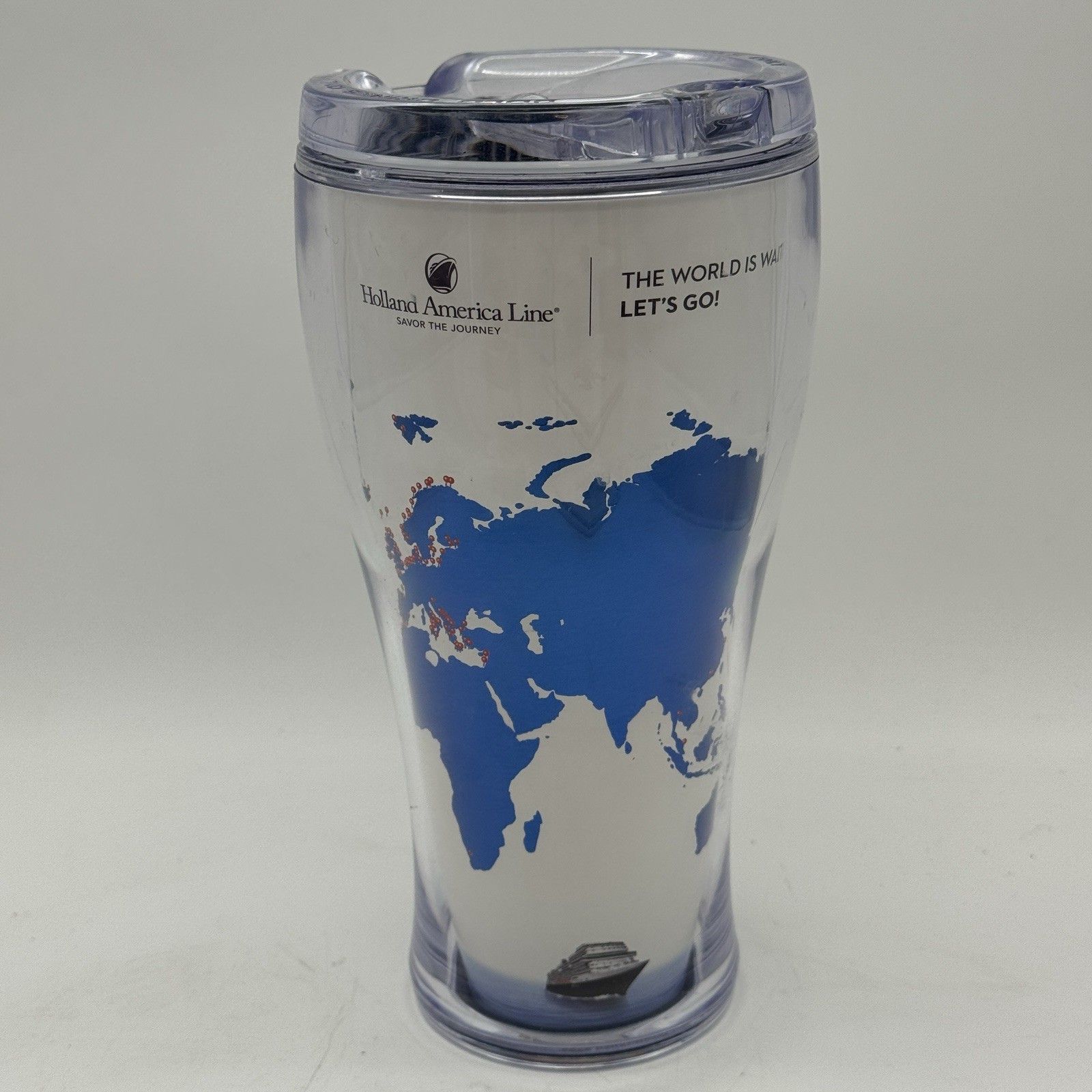 Holland America Cruises Whirley Soda Package Coca Cola Drink Cup HAL W Lid