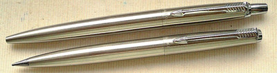 PARKER JOTTER PARDNER SET FLIGHTER,BRASS WINDING!1960-1972,DOMED BUTTON