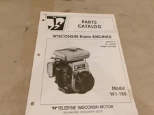 WISCONSIN ROBIN ENGINES PARTS CATALOG MODELS W1-185