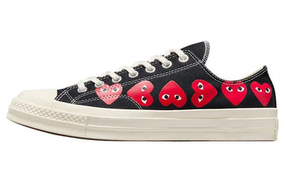 Converse Chuck 70 PLAY x Comme des Garcons Low Multi Heart - Black - A08149C