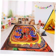Kids Arena Playmat Rugs, 4x6 ft Kids Carpet with Rubber Backing, Non-Slip,