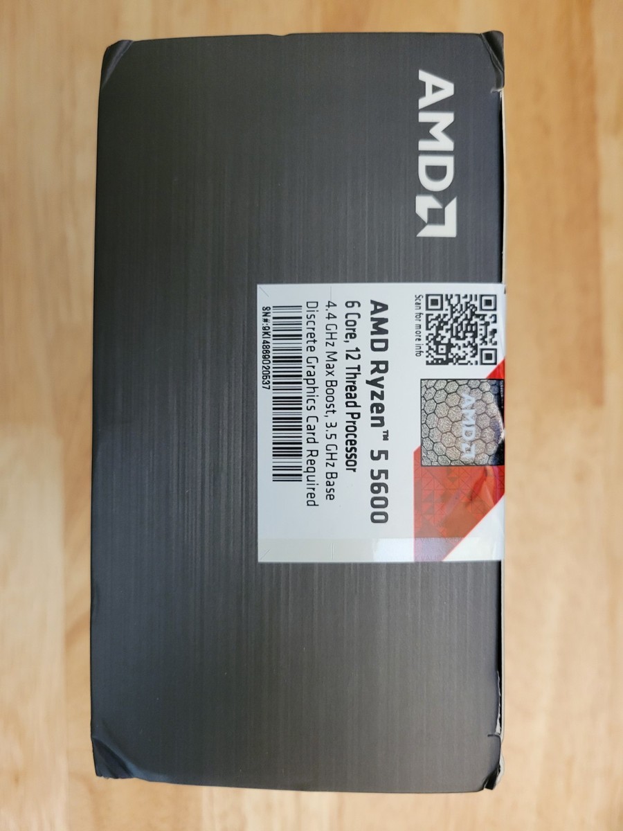新品未開封 AMD Ryzen 5 5600 CPU AMD Ryzen 5 5600X 6-Core 3.7 GHz AM4 CPU Processor - Newegg.com