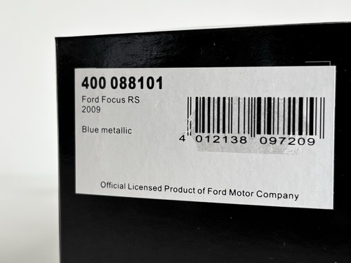 Super Rare 1:43 Minichamps 2009 Ford Focus RS Performance Blue Limited Edition!! - Picture 4 of 15