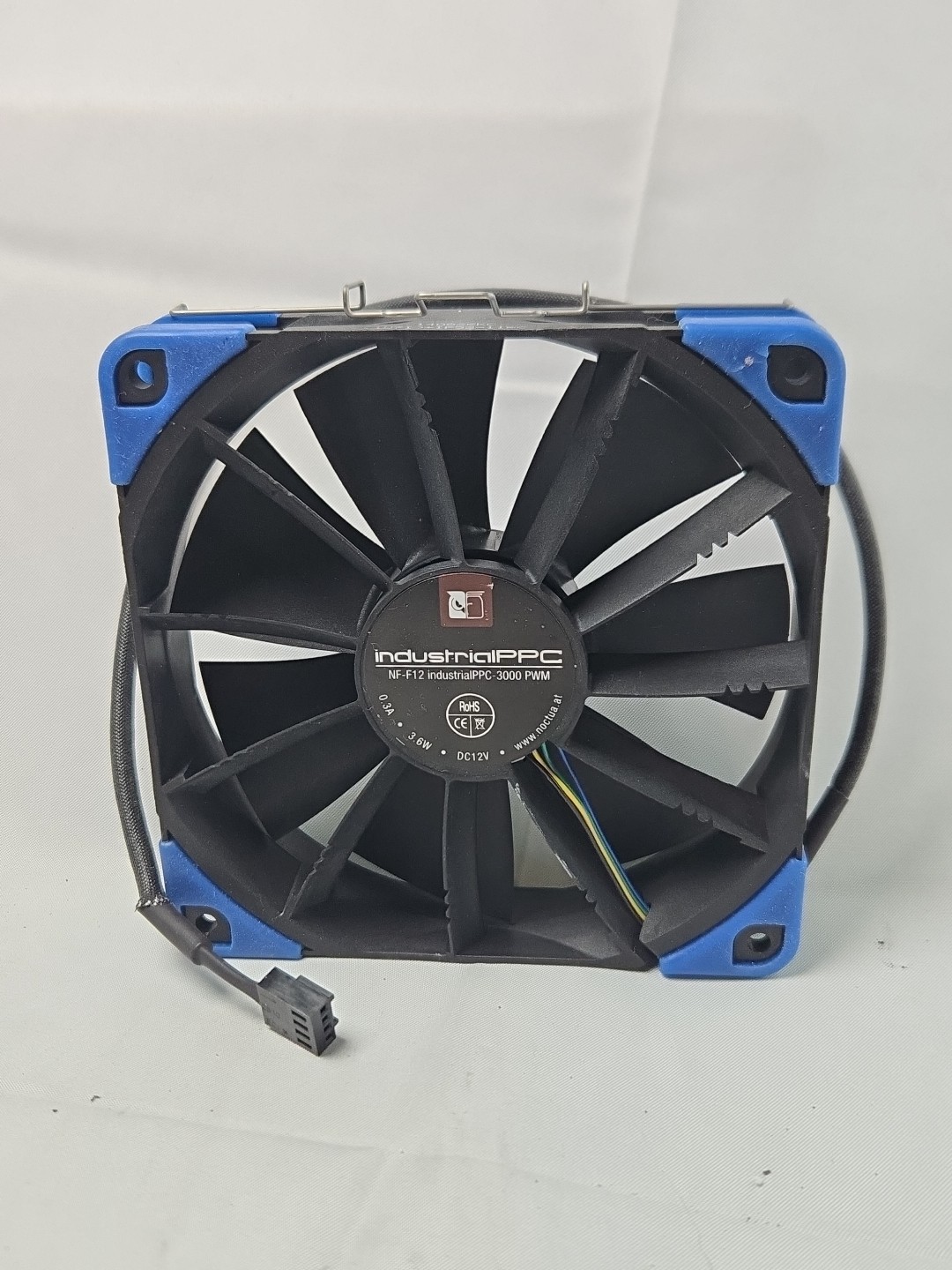 120mm Noctua NF-F12 Industrial PPC-3000 3000RPM PWM Fan #N2-16 - Used Excellent!