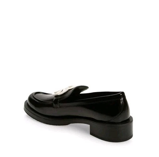 STUART WEITZMAN × SANDY LIANG Black Leather Loafer Women's US 7.5 Org $525 - Image 2 of 4
