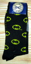 MENS DC COMICS BATMAN 2 PAIR PACK BLACK CREW SOCKS