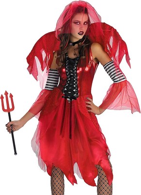 Teufelsgabel Party-Deko In Rot-glitter – Ca. 120 Cm Lang, Aus Kunststoff, Für Mottopartys Ab 14 Jahre