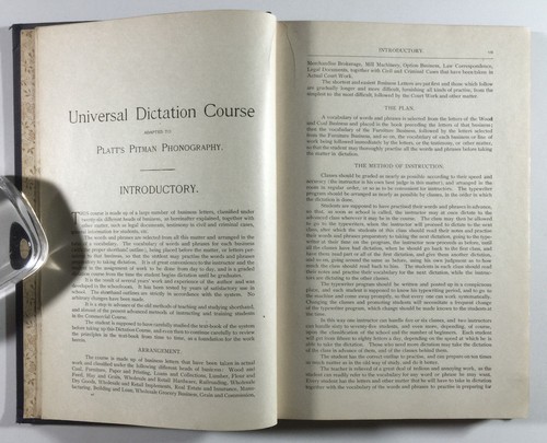The Universal Dictation Course Of Platt's Pitman Phonography By WL Musick 1903 - Foto 5 di 12