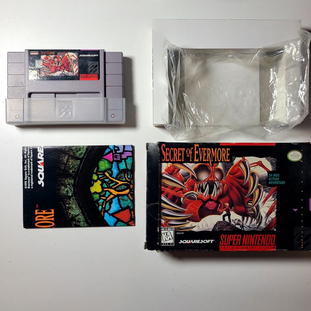 Secret of Evermore SNES Super Nintendo Square Soft Game W Secret of Evermore SNES Super Nintendo Square Soft Game W