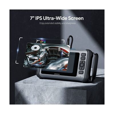 DEPSTECH 7'' IPS Screen Borescope, Triple Lens Endoscope Camera