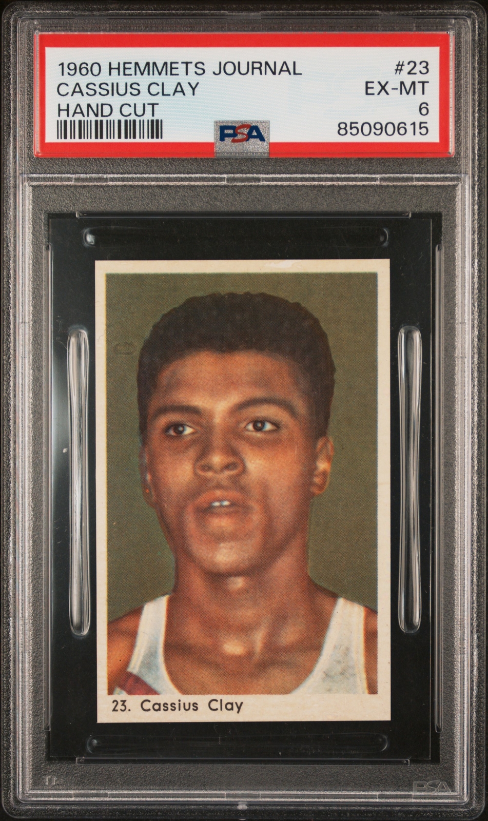 1960 HEMMETS JOURNAL-HAND CUT #23 CASSIUS CLAY PSA 6