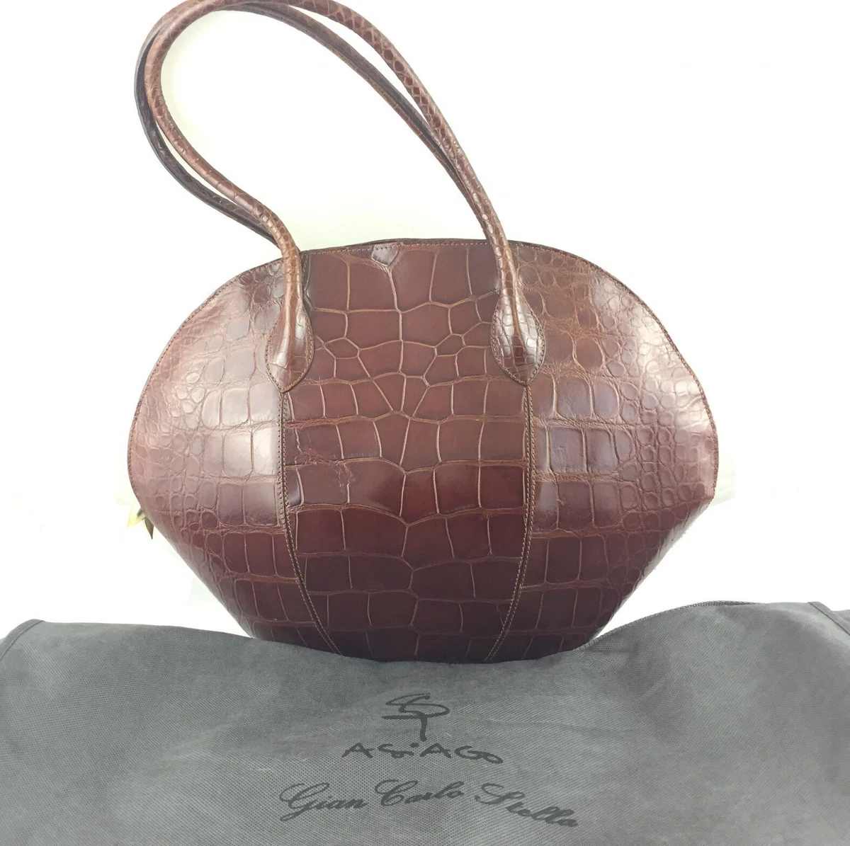 Bolso Cocodrilo Marr n American Palla Vecchi Perfecto Estado eBay