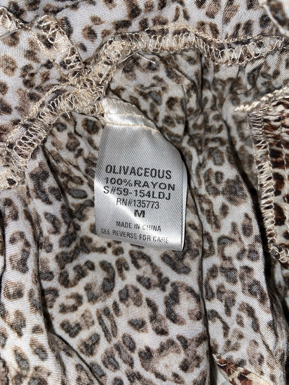 PALM ANGELS Mini abito a strati olivaceo stampa ghepardo prateria svolazzante donna medio