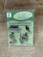 Studio G - Clear Mini Stamps - Christmas, Happy Holidays, Joy, Winter - New!