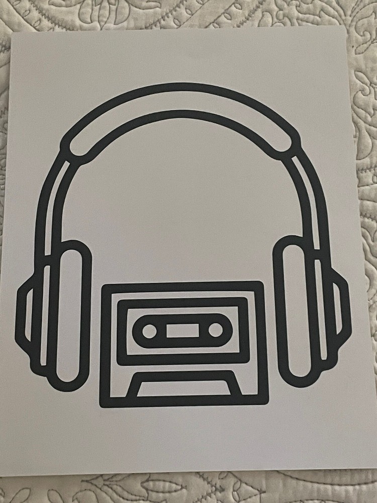 Listening Party Promo Poster Headphones w/Cassette Player 11
