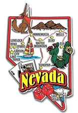 Nevada Jumbo State Map Fridge Magnet