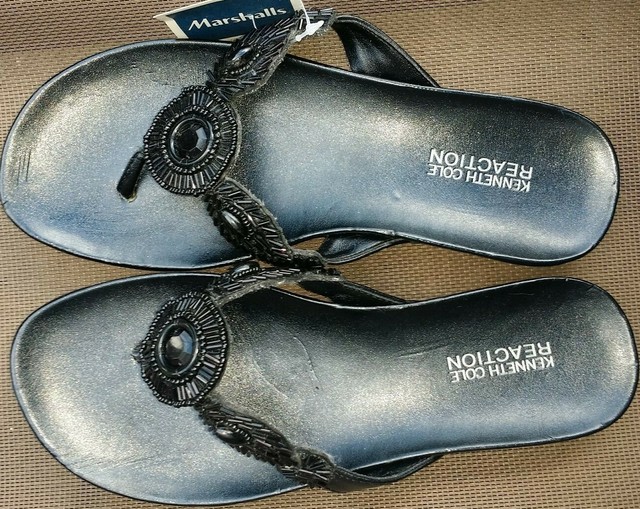 kenneth cole reaction beaded flip flops