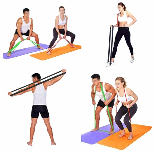 5PCS Heavy Duty Resistance Bands Gym Yoga Loop Strength Fitness Exercise Workout - Bild 5 von 19