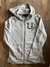 Under Armour Boys Youth Large Gray Full Zip Fleece Lined Hoodie Jacket