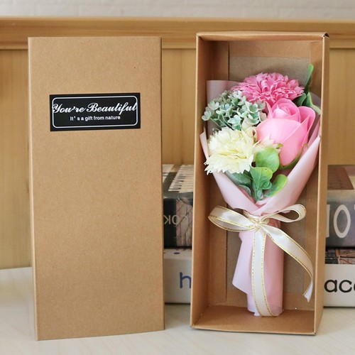 Scented Soap Flower Bouquet with Gift Box for Valentine's Day Wedding Decor - Picture 3 of 18