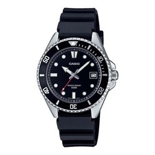 Casio MDV10-1A1 Dive 38mm Rubber Band Black Dial Sports Watch