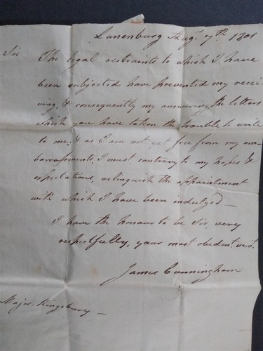 Massachusetts: Worcester 1801 Stampless Cover, BLACK STRAIGHT LINE WITH DATE - Bild 3 von 5