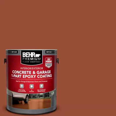 #ad BEHR Concrete amp; Garage 1 Part Epoxy Coating California Rustic Color 1 Gallon $69.97